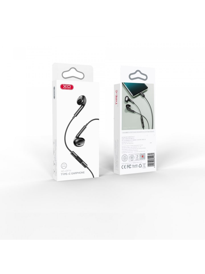XO XO Kabelgebundene In-Ear-Kopfhörer 1,2m in Schwarz in Schwarz günstig kaufen onesize