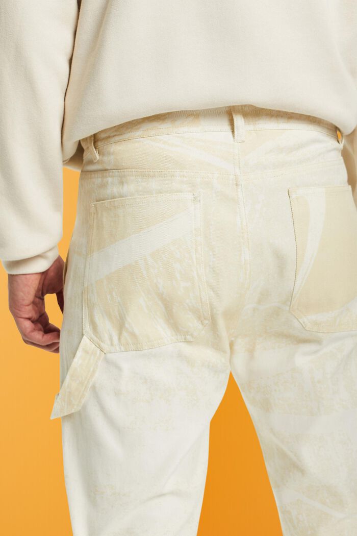 Gemusterte Cargohose mit geradem Bein