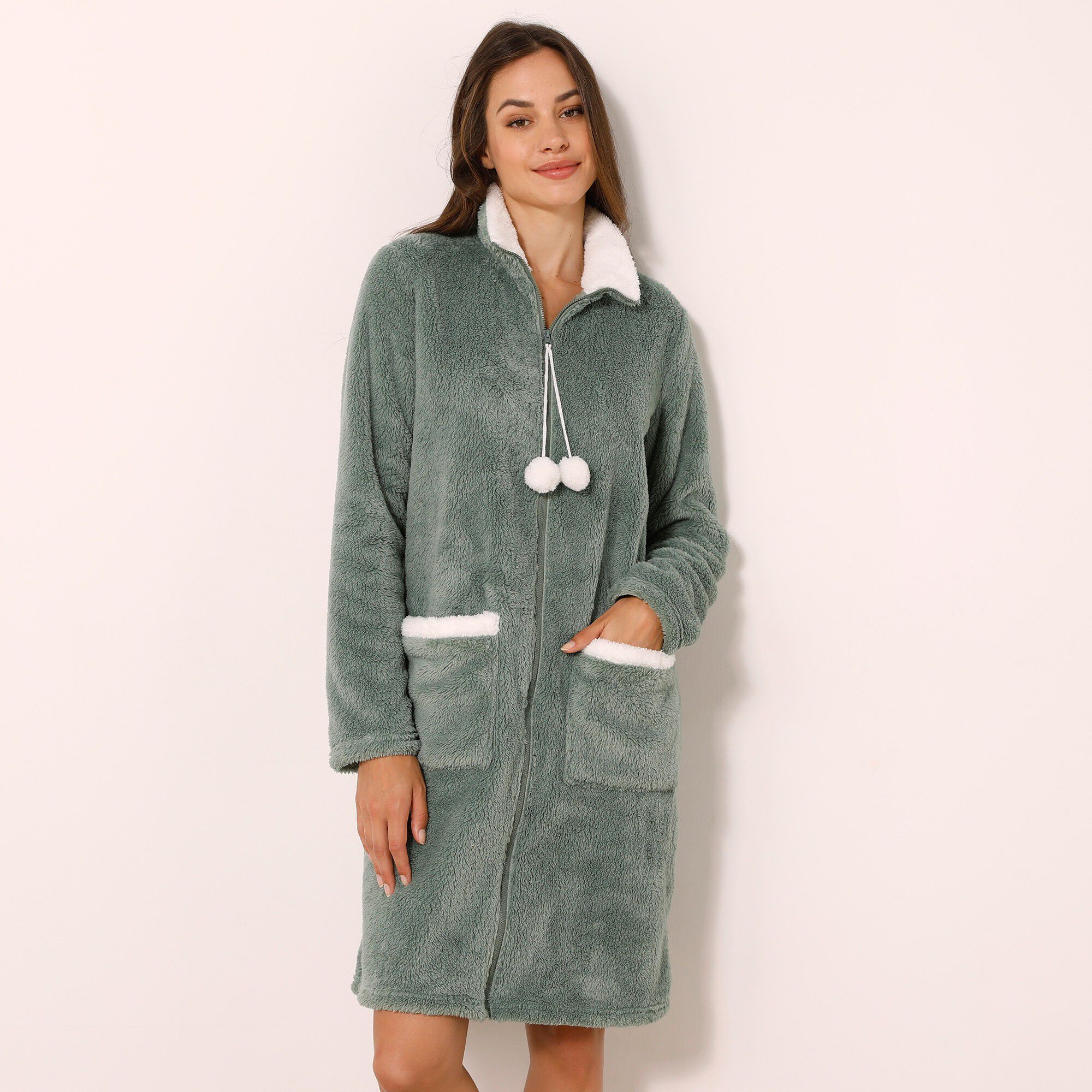 Robe de chambre maille polaire