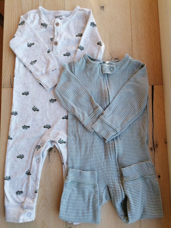 carter's 2er-Set: Overalls in Blau/ Grau günstig kaufen 80