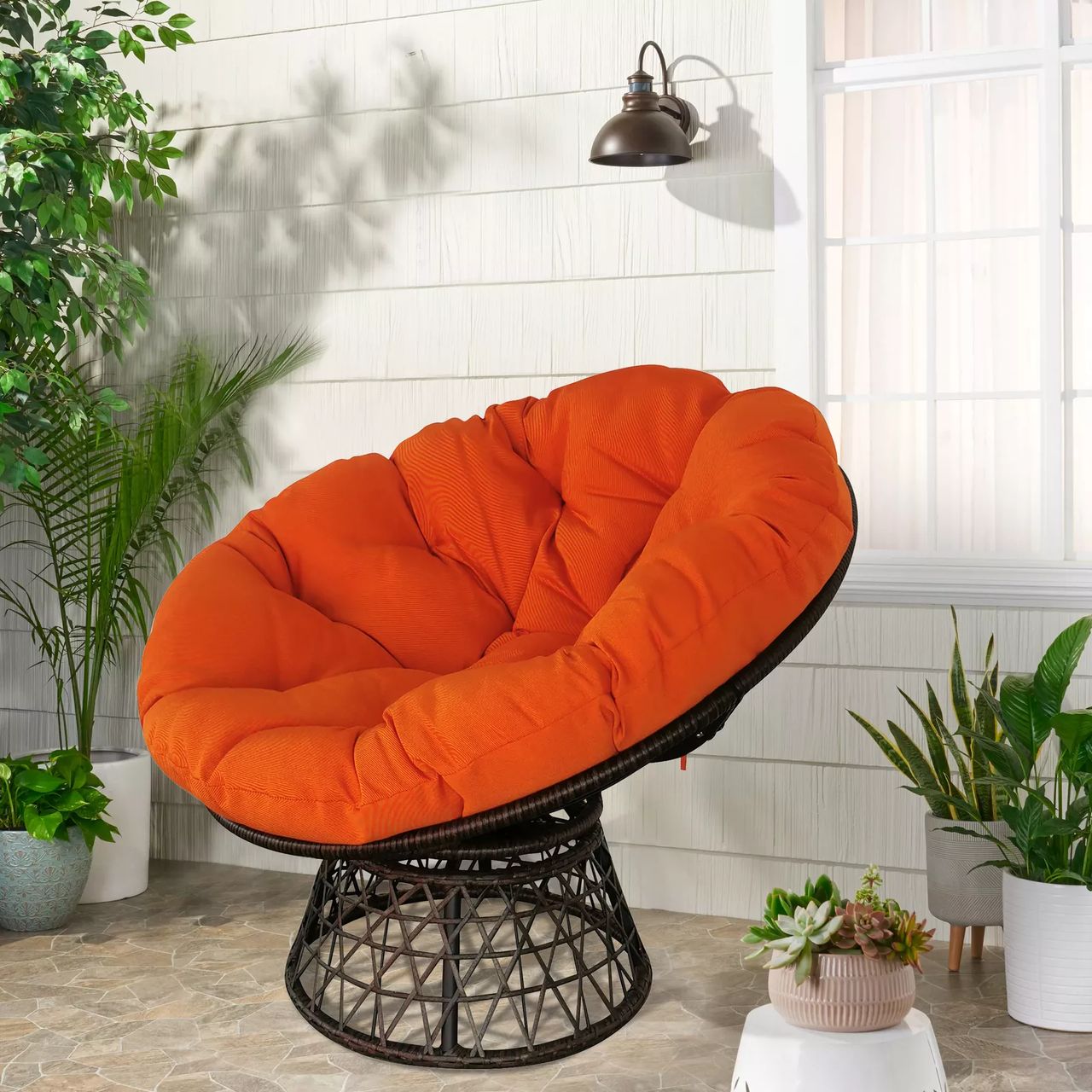 Happy Home Happy Home Moon Chair Rattansessel Sitzsessel orange/rot