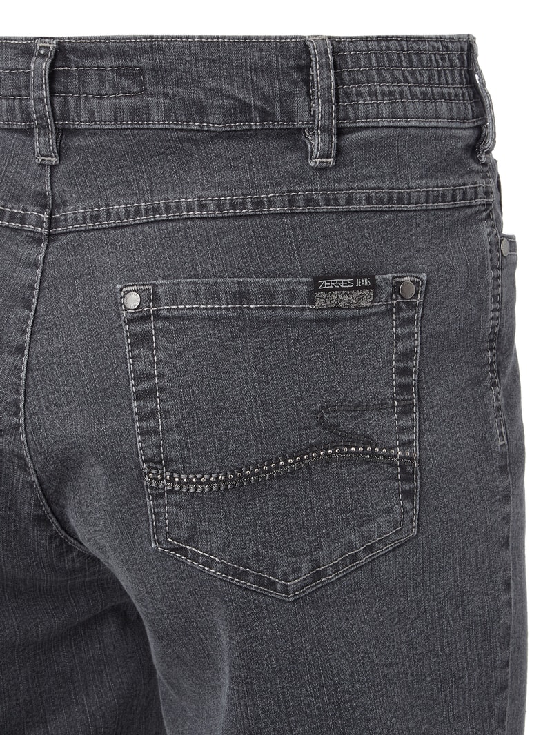 Comfort Fit Jeans mit Stretch-Anteil Modell 'Greta' in anthrazit