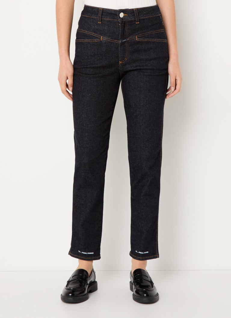 CLOSED Pedal Pusher high waist cropped slim fit jeans with dark wash