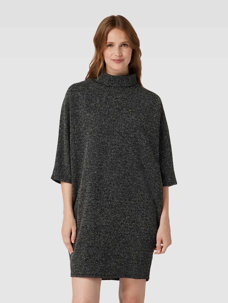Minikleid mit Rollkragen in schwarz