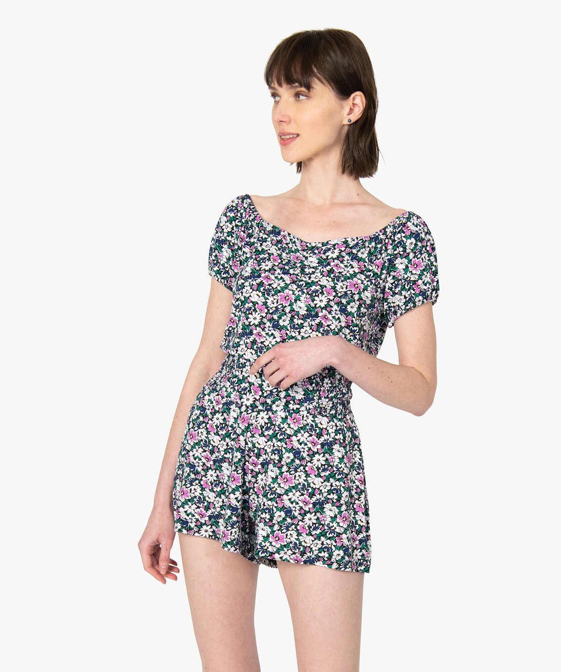 Haut de pyjama femme à motifs fleuris – LuluCastagnette imprime | GEMO