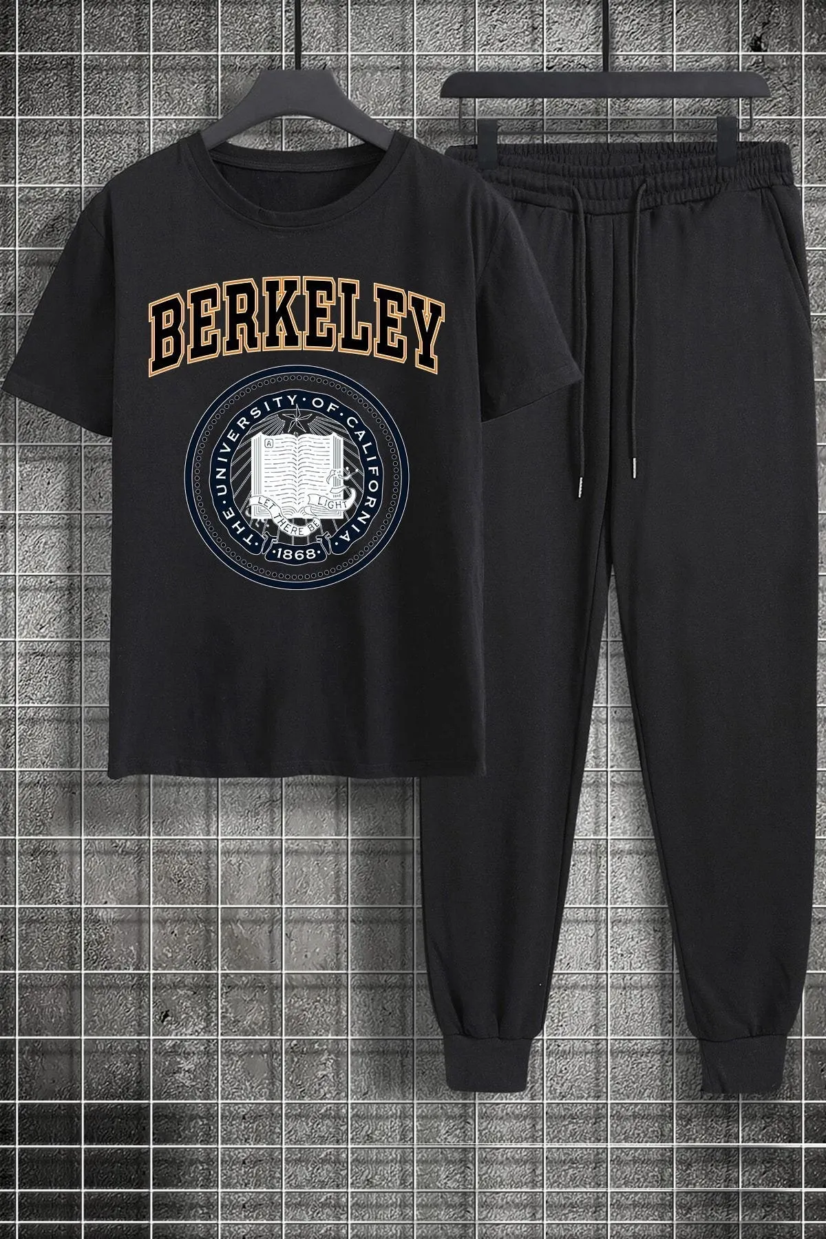 uyguntarz  Bedrucktes zweiteiliges Unisex-Trainingsanzugset „Berkeley“.