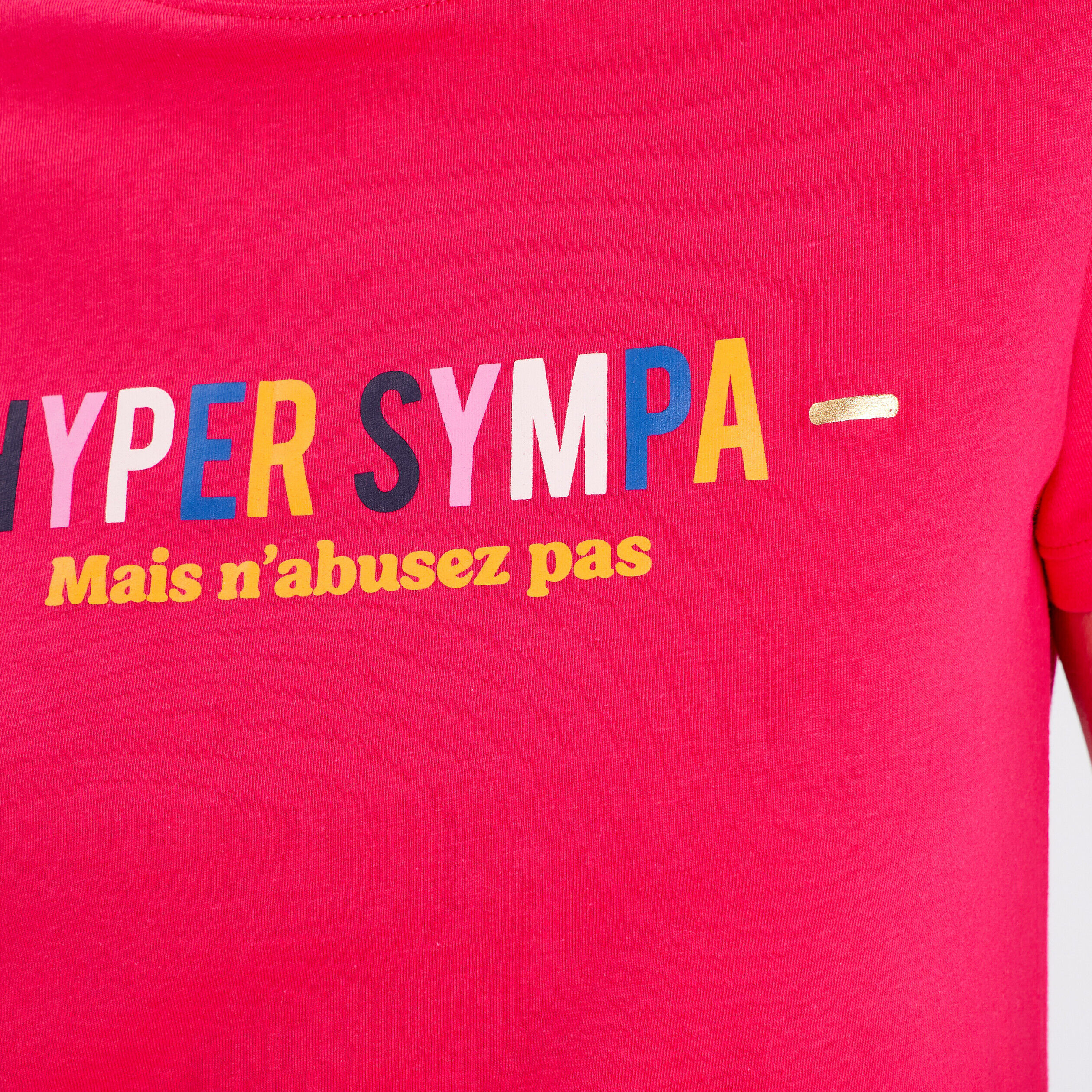 T-shirt manches courtes rose vif femme | Cache Cache