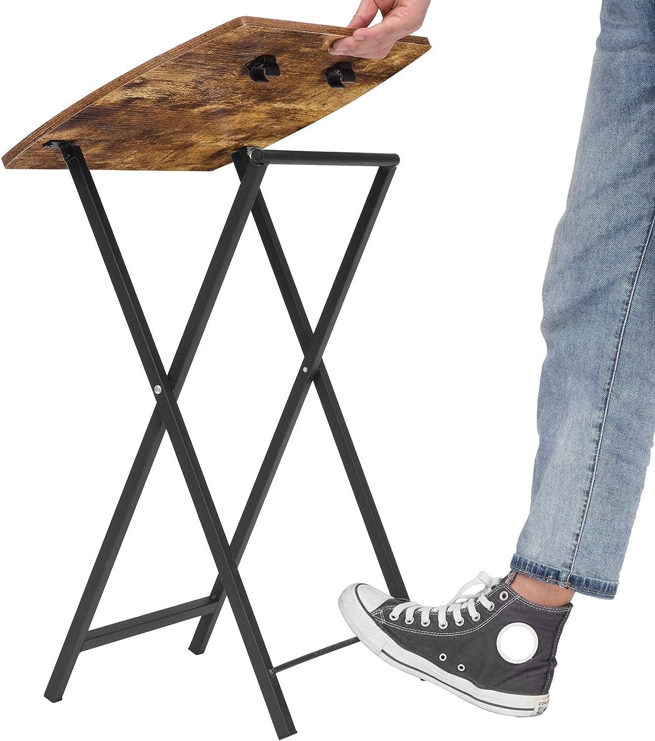 Hoobro Klapptisch Beistelltisch Klappbar, Kleiner Sofatisch, Tablett Tisch