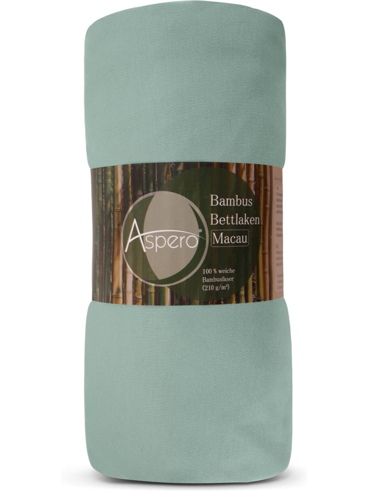 Aspero Bambus Spannbettlaken Macau in Graugrün günstig kaufen