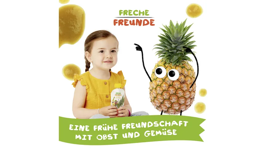 Freche Freunde Bio Quetschie 100% Apfel, Banane, Ananas & Kokosnuss 100 g