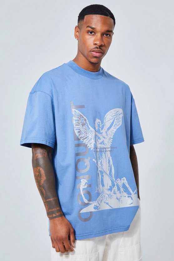 Oversize T-Shirt mit Conquest Renaissance-Print
