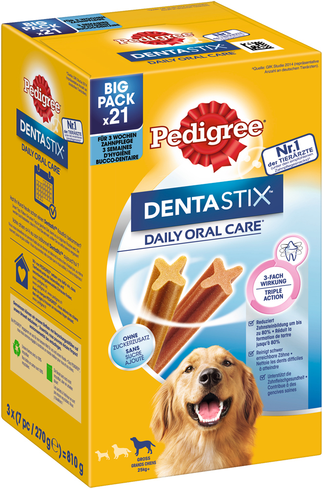 Pedigree Snacks Pedigree Zahnpflege Dentastix Daily Oral Care Multipack Maxi, 26-44kg, 21x