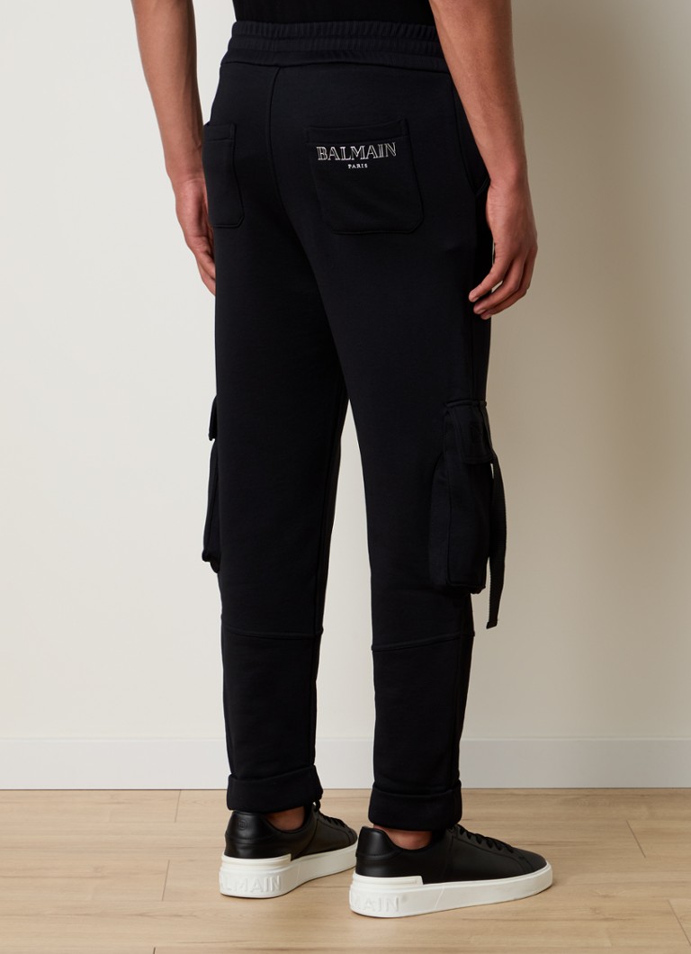 Pantaloni de trening conici Balmain cu buzunare încastrate