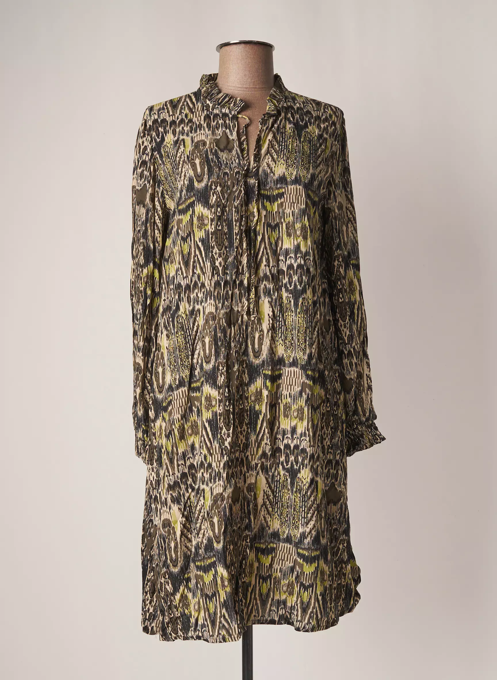 B Young Robes Mi Longues Femme couleur vert