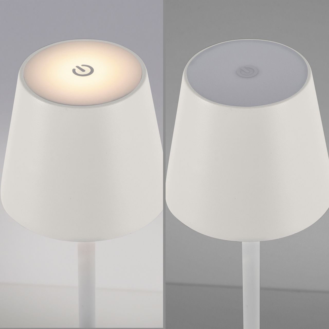 JUST LIGHT Akku-Stehleuchte EURIA, 1x LED-Board/2,50Watt/3000Kelvin, IP54, Weiss