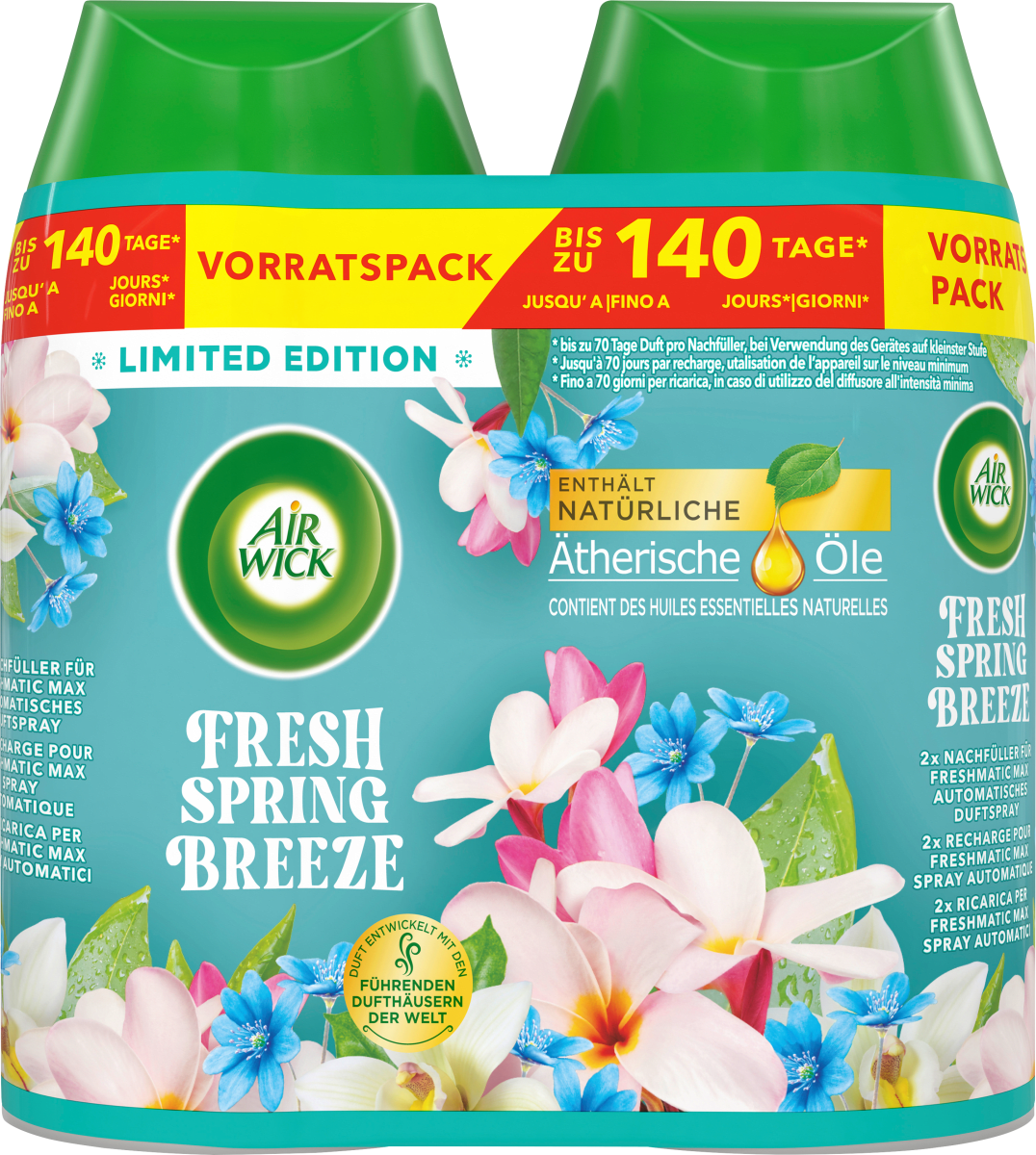 Lufterfrischer Fresh Spring Breeze Nachfüllpack  (2x250 ml), 500 ml