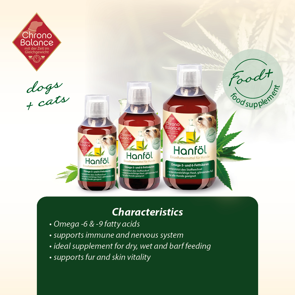ChronoBalance Ergänzungsfutter & Aufzucht ChronoBalance Hanföl 250 ml