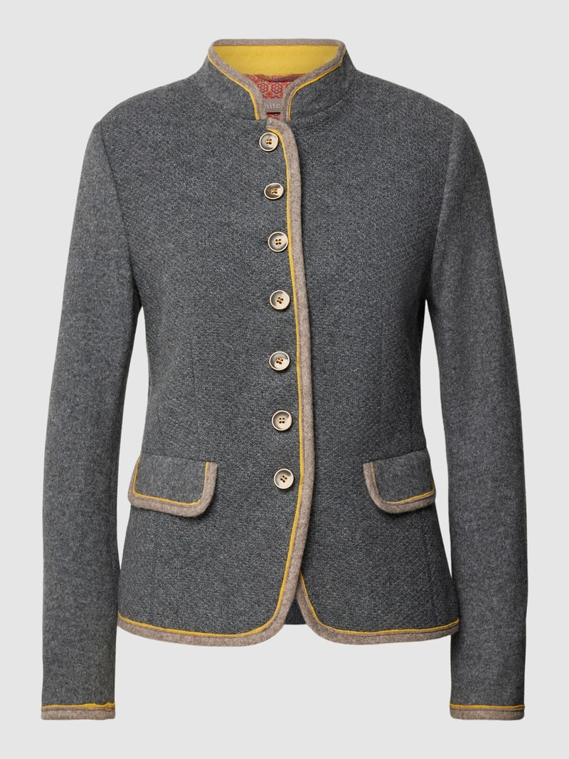 Blazer mit Pattentaschen in anthrazit