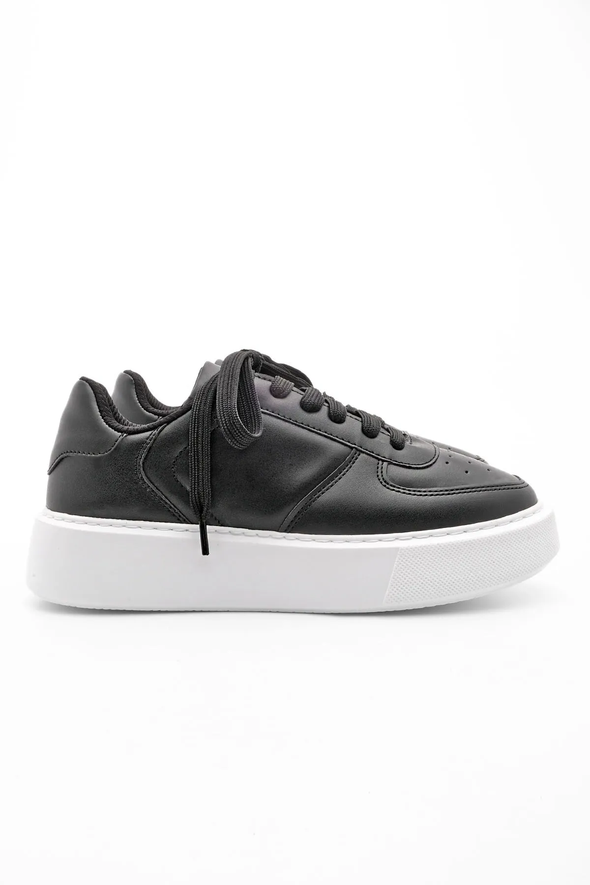 Marjin  Damen Sneaker High Sole Schnürschuhe Sportschuhe Azin schwarz