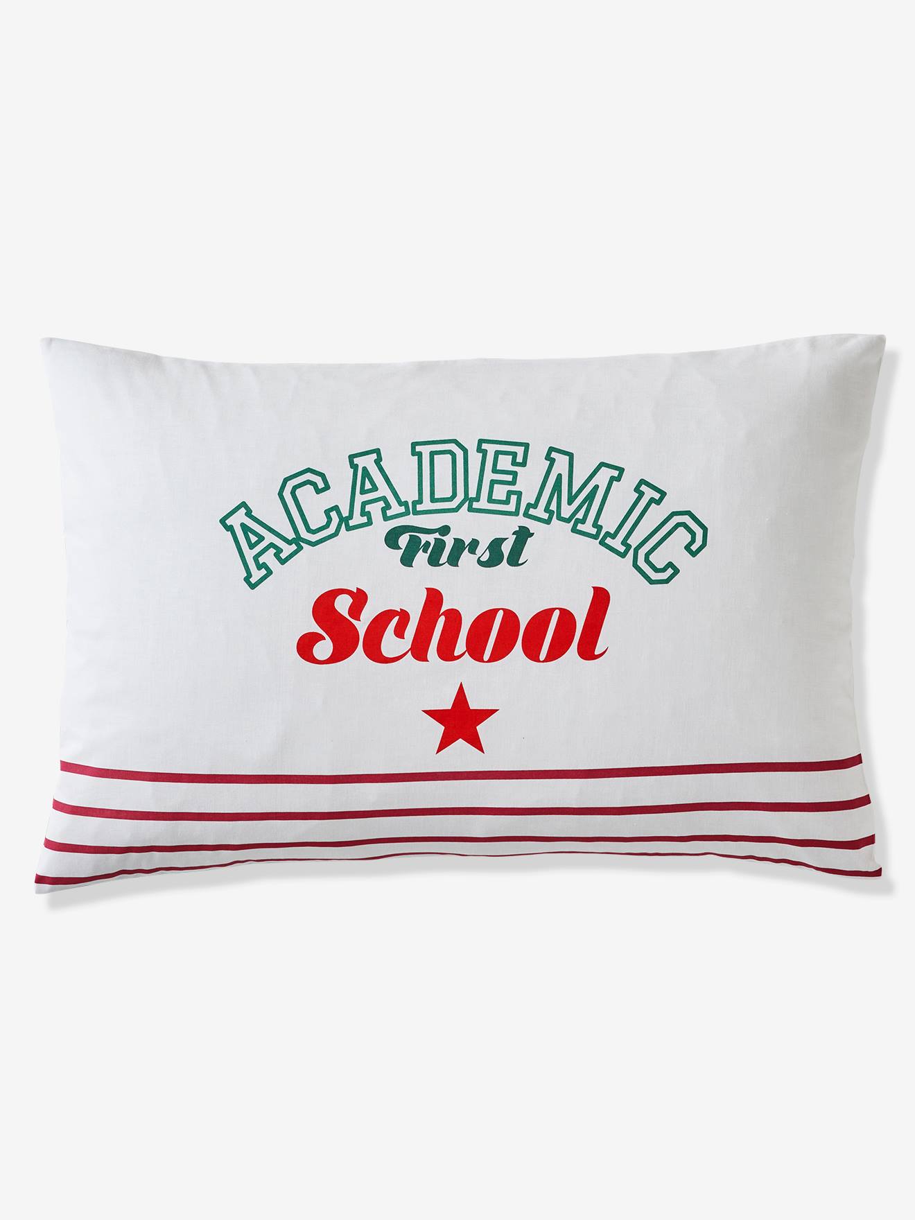 Vertbaudet Kinder Bettwäsche-Set ACADEMIC Oeko-Tex - wollweiß