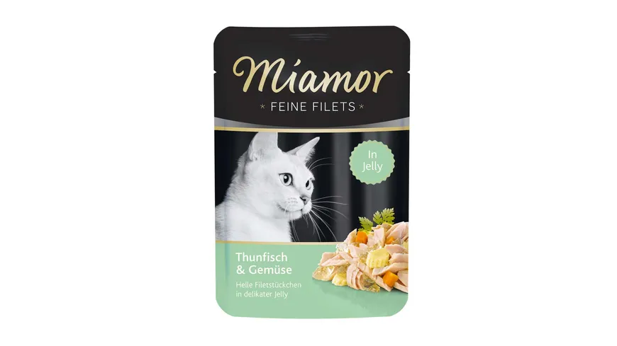 Miamor Katzennassfutter Feine Filets in Jelly Thunfisch & Gemüse 100 g