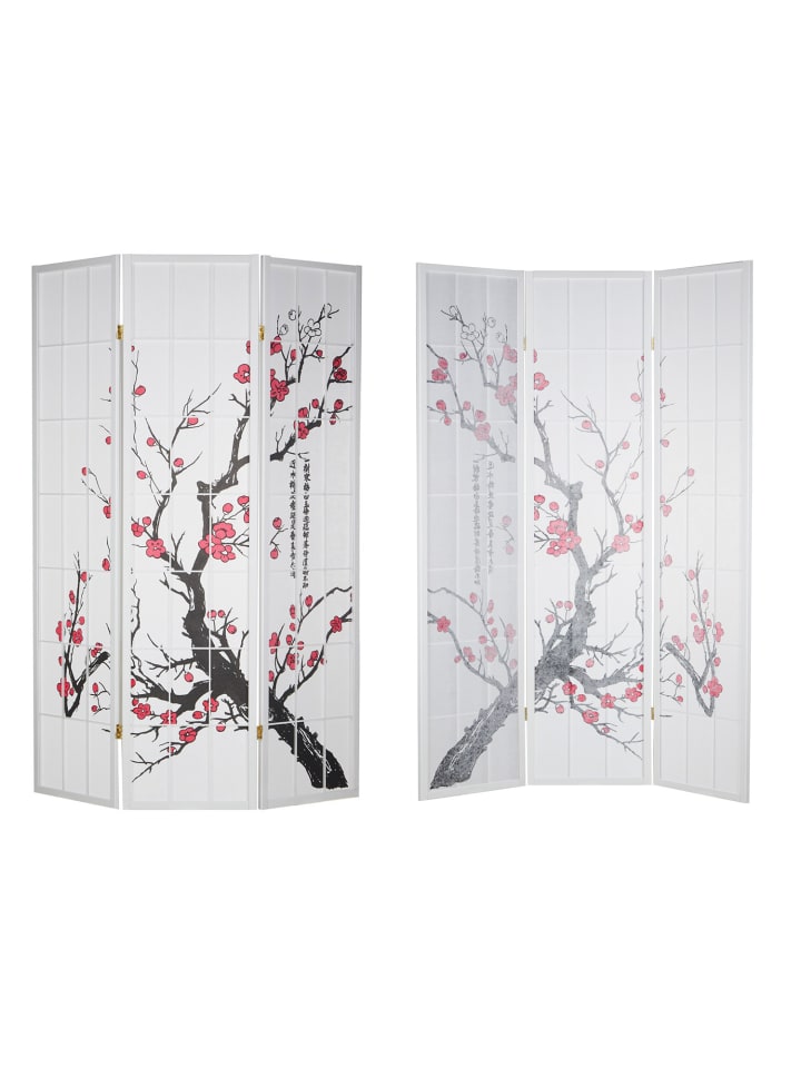Homestyle4u 3-tlg. Paravent in Weiß 132x175 günstig kaufen onesize