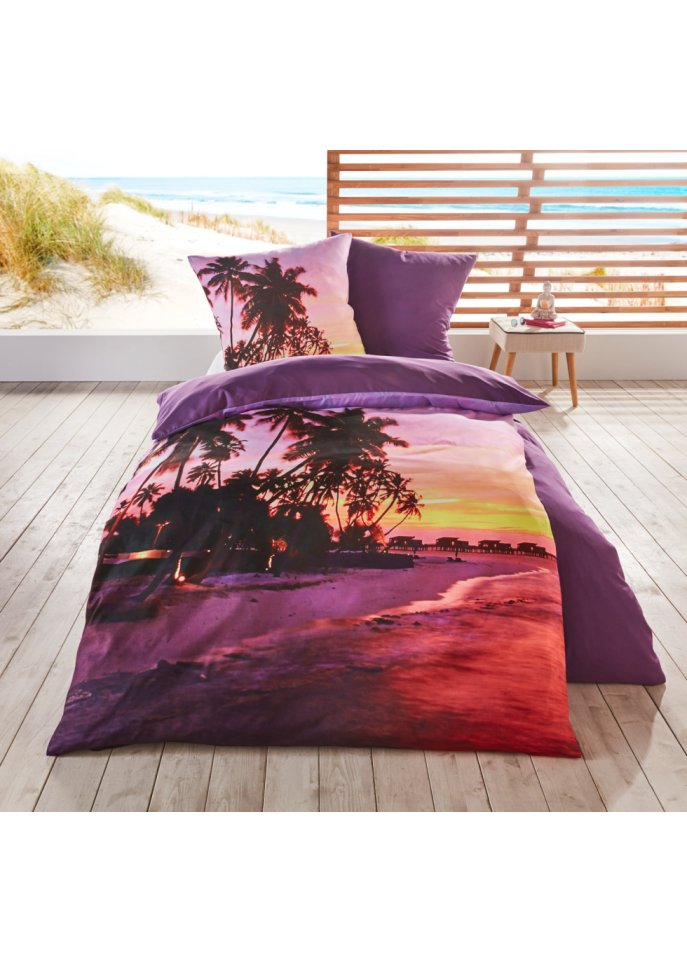 Wendebettwäsche mit Strand Motiv
