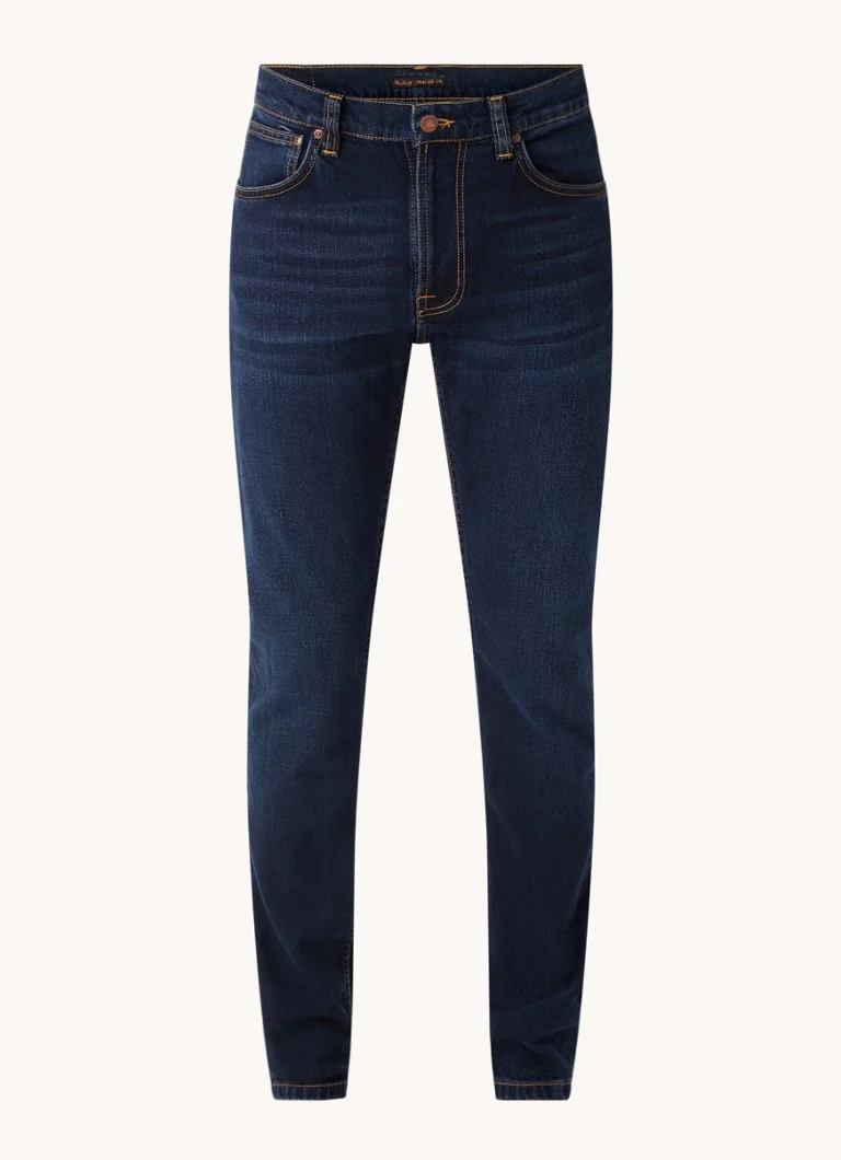 Nudie Jeans Lean Dean smart fit jeans with dark wash