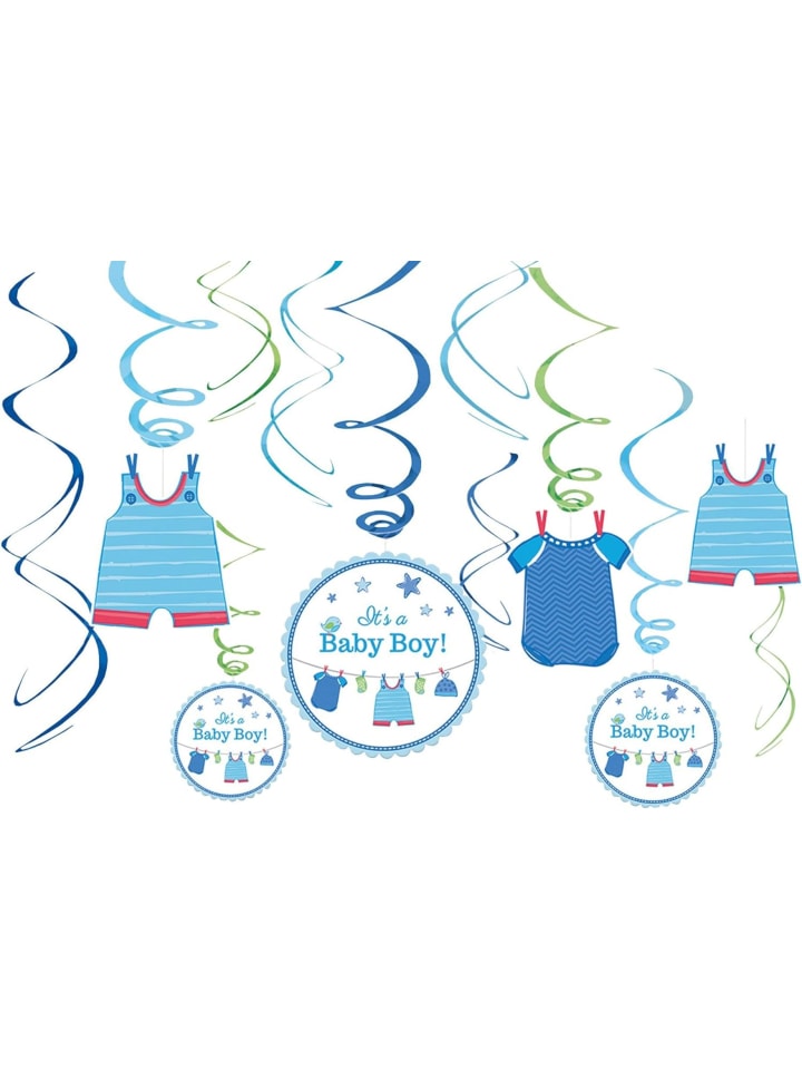 amscan Babyparty-Set It's a Boy 47-teilig Gender Reveal Party in blau günstig kaufen onesize