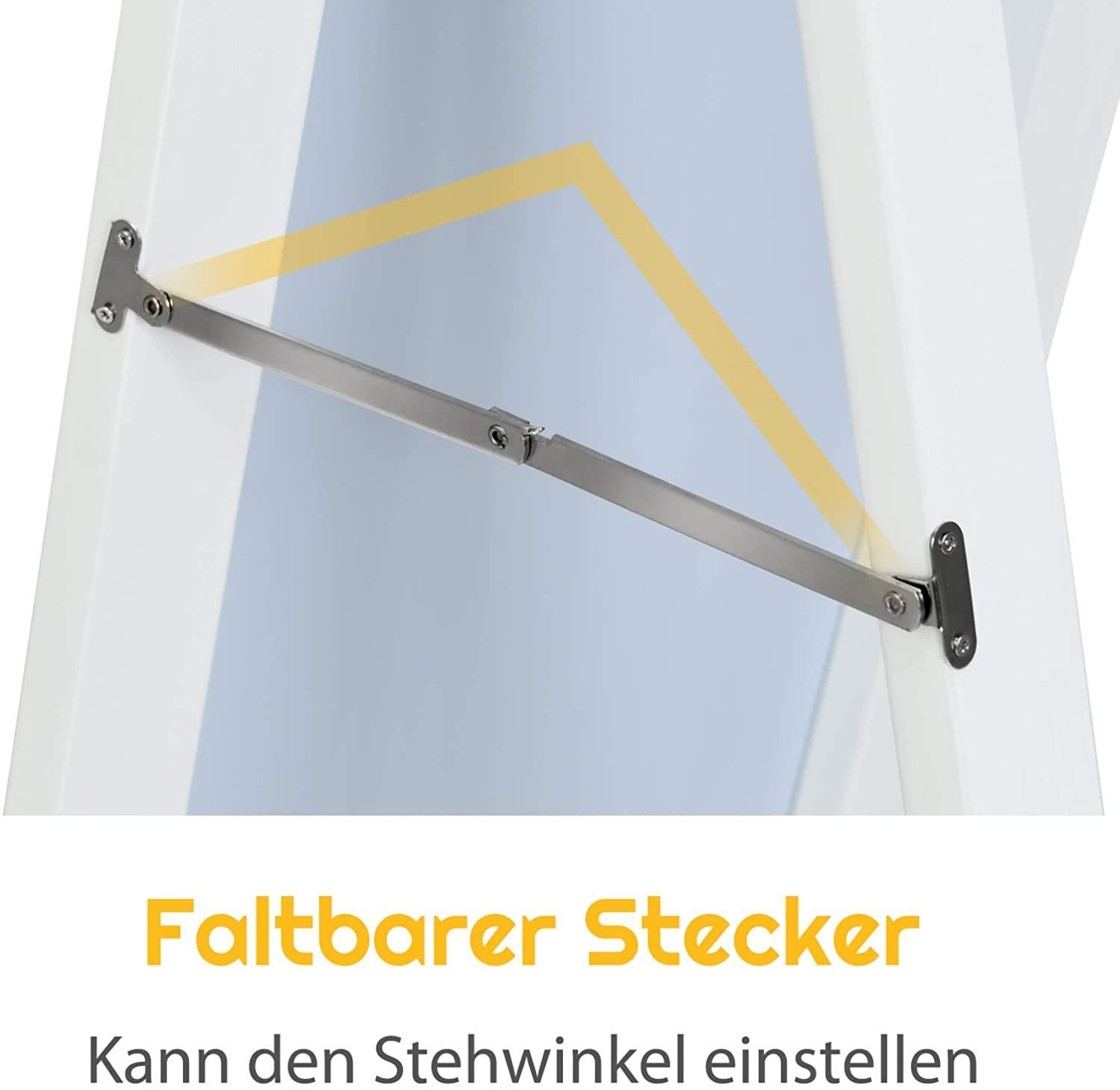 COSTWAY Standspiegel, Ganzkörperspiegel stehend/ Wandmontage, 160 x 37cm