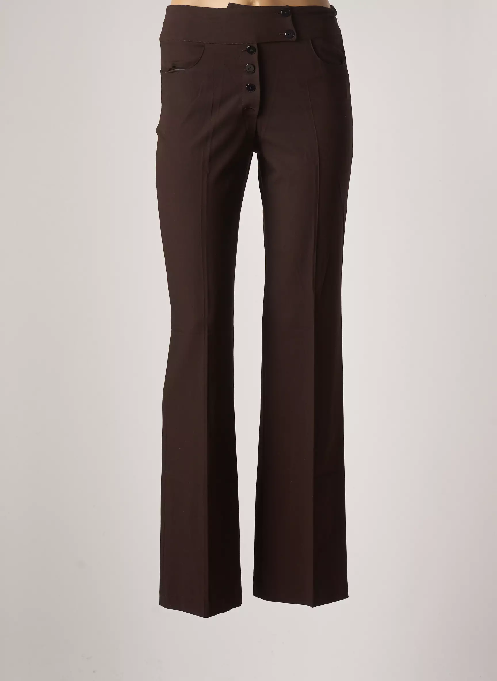 Nathalie Garcon Pantalons Droits Femme couleur marron