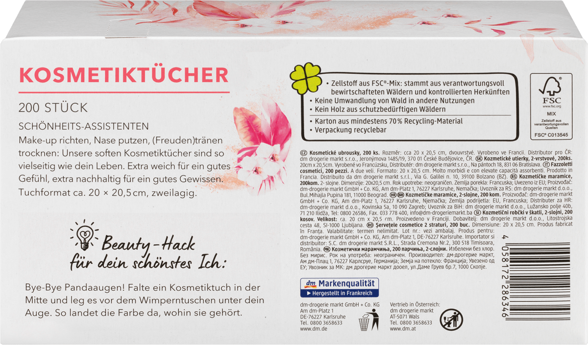 Kosmetiktücher, 200 St