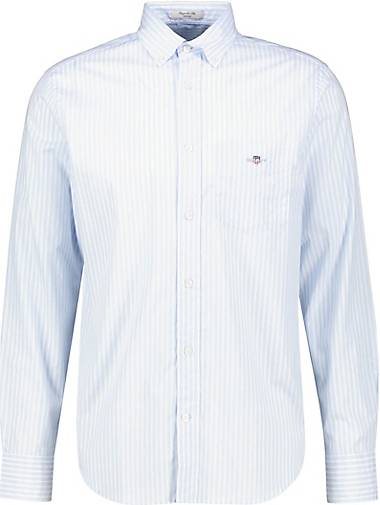 GANT Herren Hemd REG POPLIN STRIPE SHIRT Regular Fit Langarm