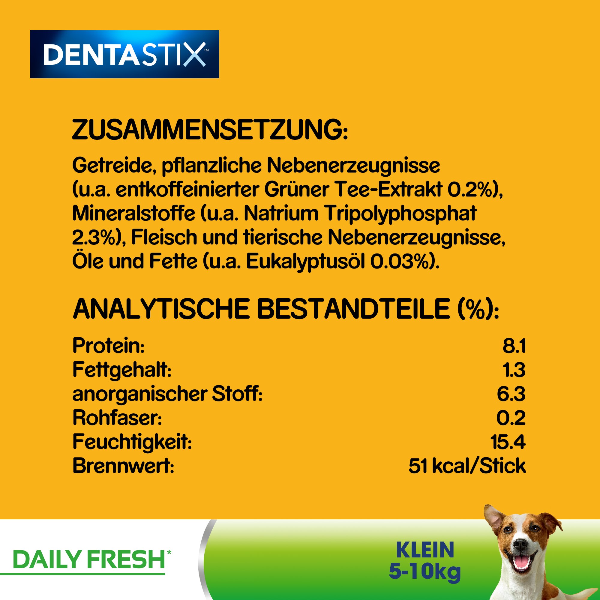Pedigree Snacks Pedigree Zahnpflege Dentastix Daily Fresh Multipack Mini, 5-10kg, 35x