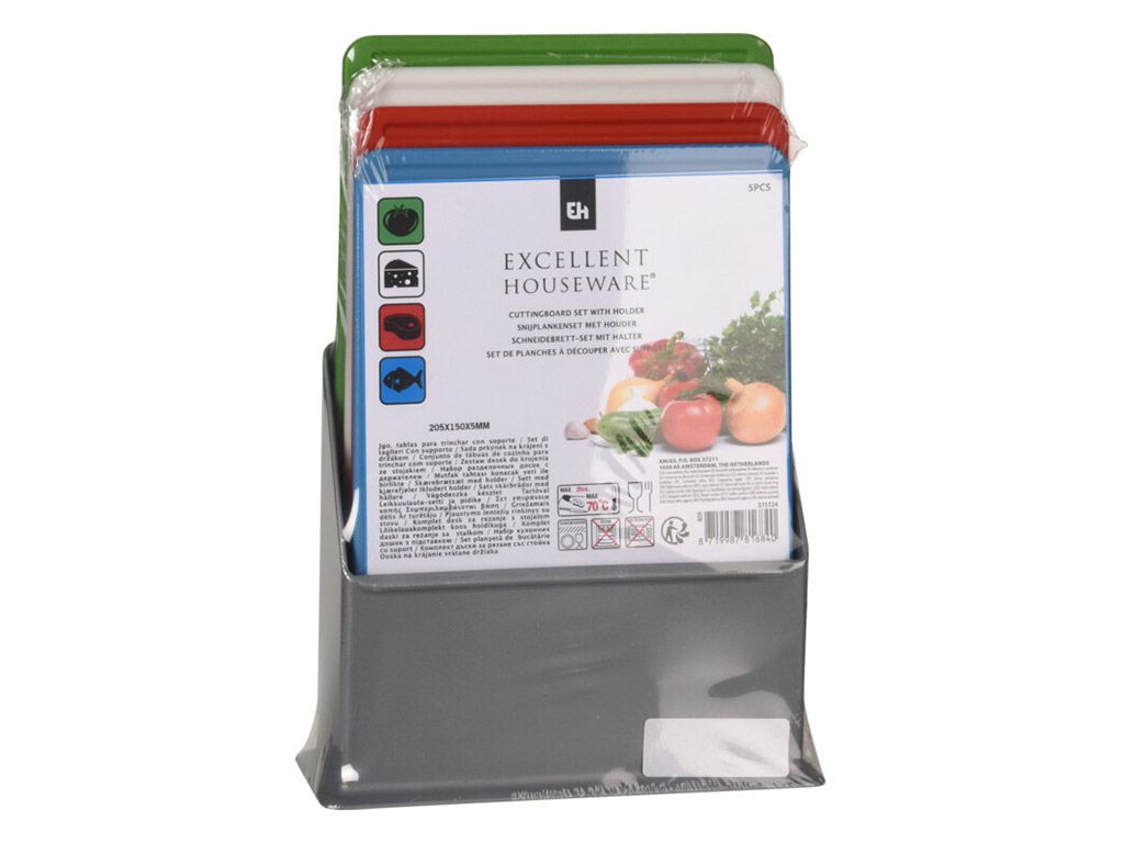 Excellent Houseware Schneidebrett-Set mit Halter