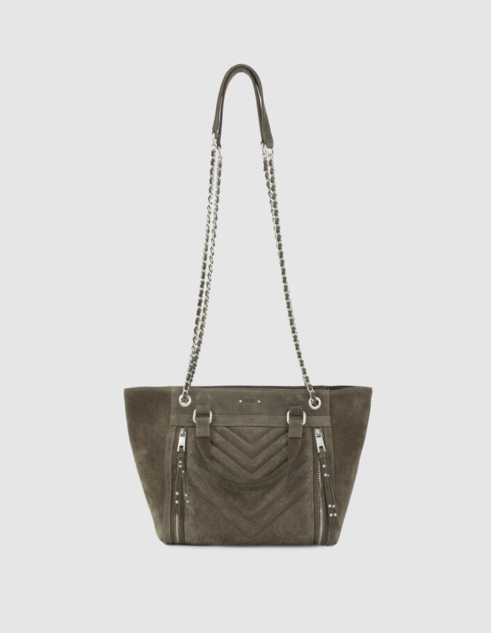 Sac cabas 1440 MEDIUM KAKI matelassé chevron femme