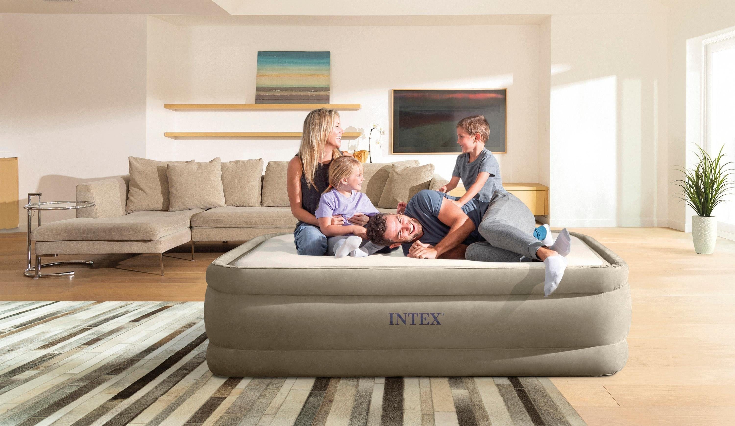 Intex Luftbett DURA-BEAM® ThermaLuxâ„¢ Airbed, QUEEN, (Set, mit Transporttasche)