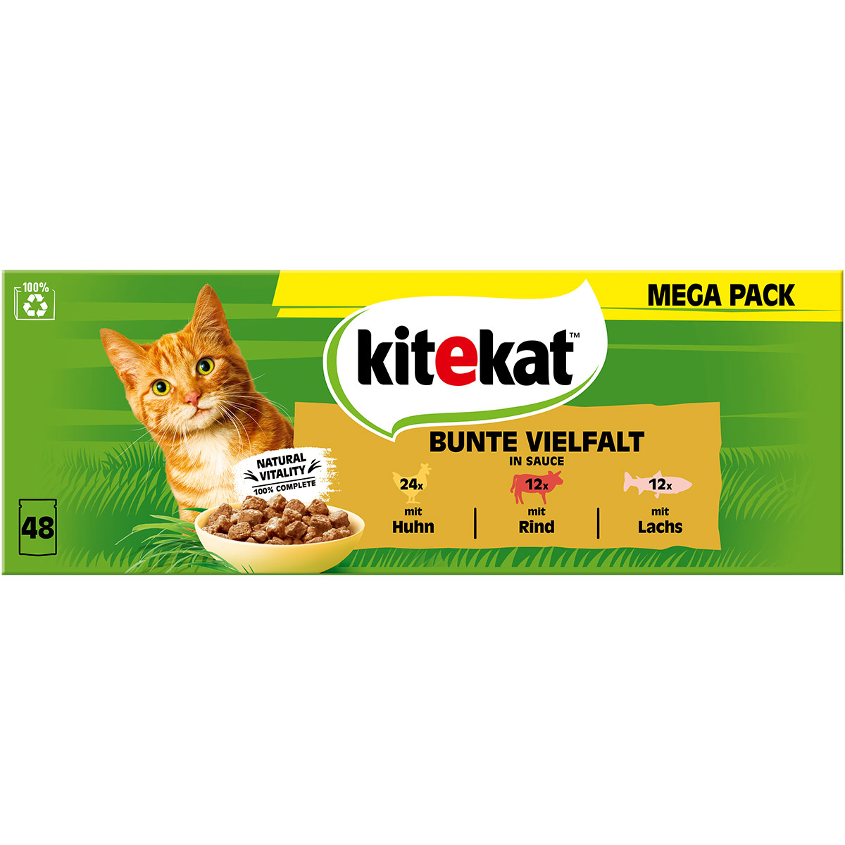 Kitekat Multipack Bunte Vielfalt in Sauce 48x85g bei ZooRoyal
