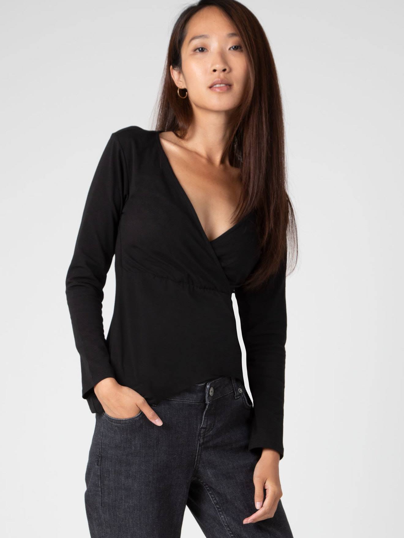 Envie de Fraise Nachhaltiges Shirt für Schwangerschaft & Stillzeit ESTELLE LS ENVIE DE FRAISE - schwarz