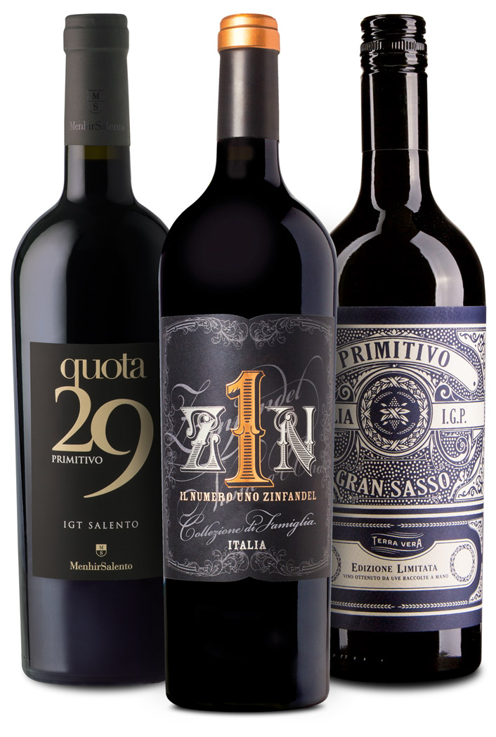 3er Probierpaket Primitivo Italien
