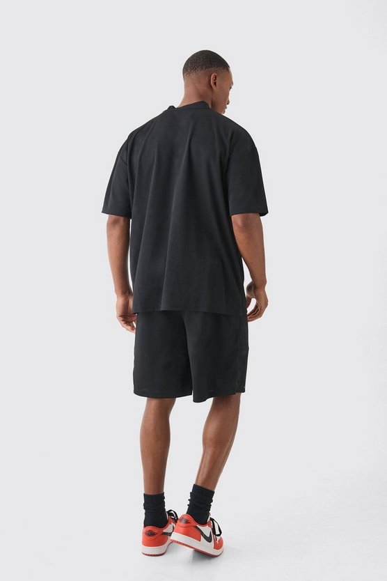 Oversize Official Mesh-Oberteil und Basketball-Shorts