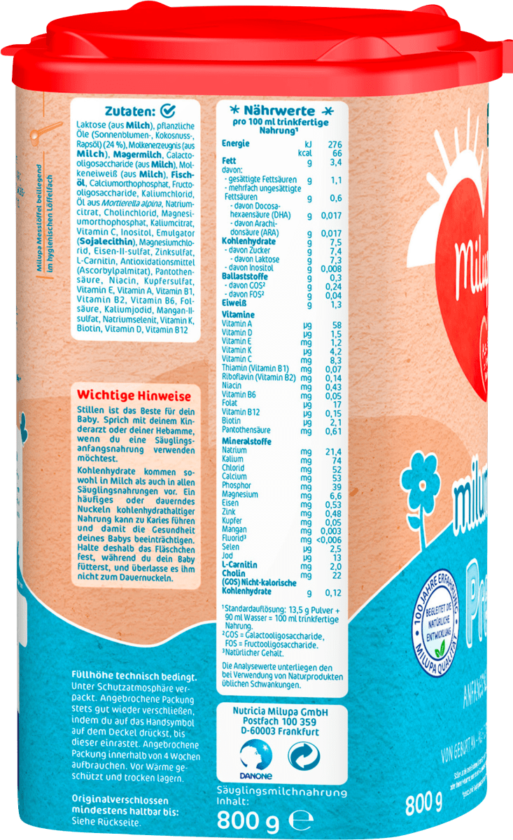 Anfangsmilch Pre Milumil von Geburt an, 0,8 kg