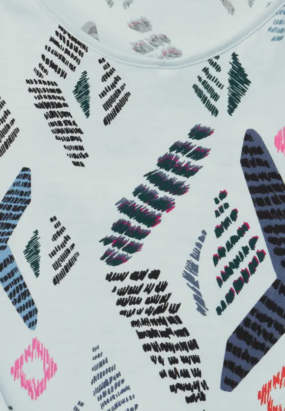 CECIL Top mit Print und Stickerei