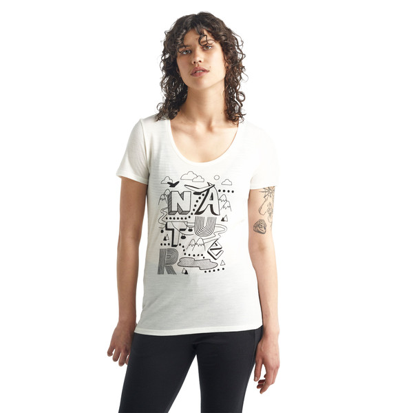 W TECH LITE SS SCOOP NATURE Damen - T-Shirt
