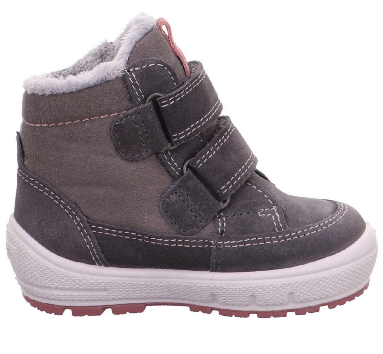 SUPERFIT Stiefel Mädchen grau Stiefelette Leder - GROOVY