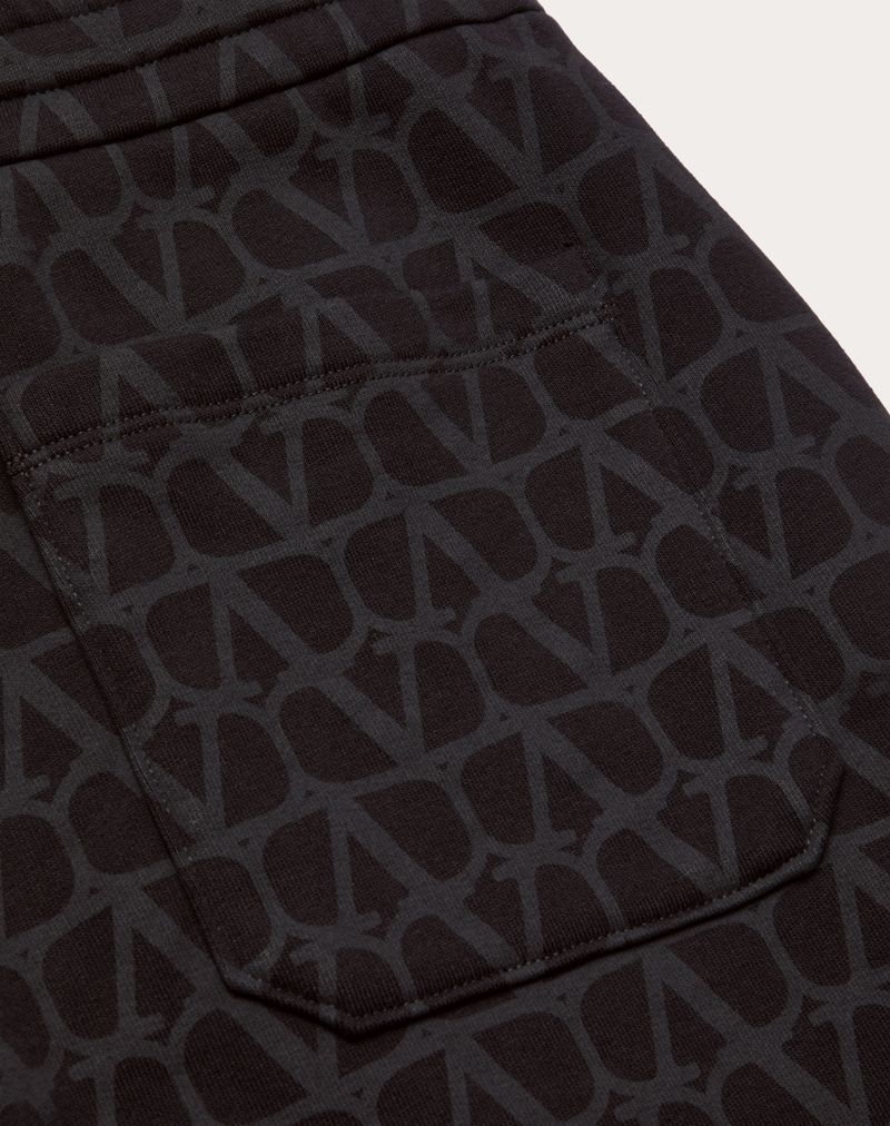 KATOENEN BERMUDASHORTS MET ICONOGRAFISCHE TOILEPRINT
