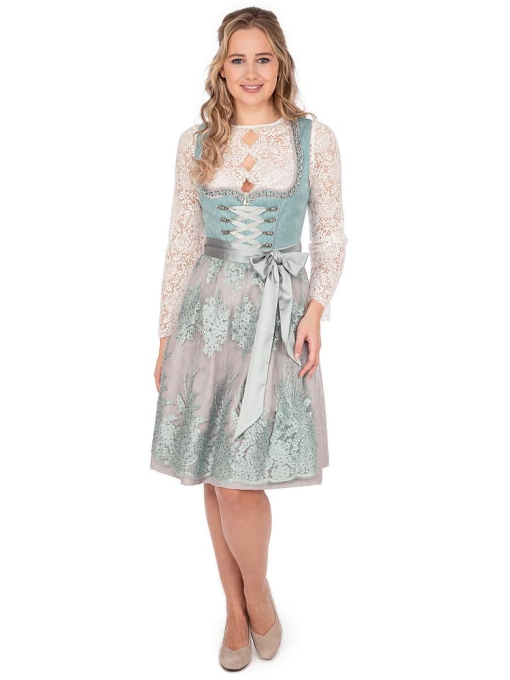 KRÜGER Midi Dirndl 416667 in türkis günstig kaufen