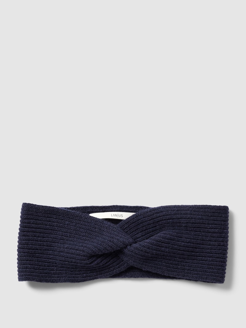 Stirnband in Wickel-Optik in marineblau