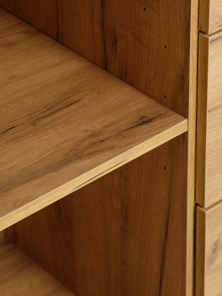 LINTRUP Buffet LINTRUP 1 porte et 3 tiroirs coloris chêne
