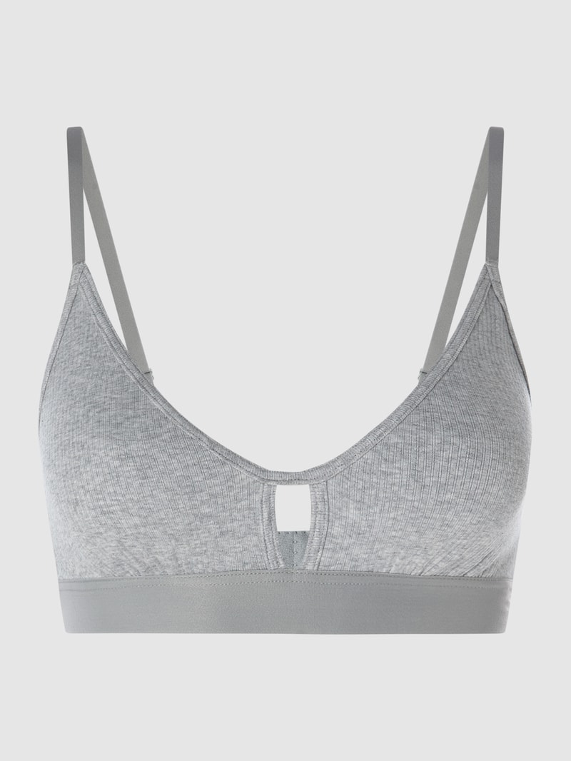 Bralette mit verstellbaren Trägern in hellgrau